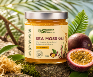 Sea Moss Gel hũ 300gr vị chanh dây